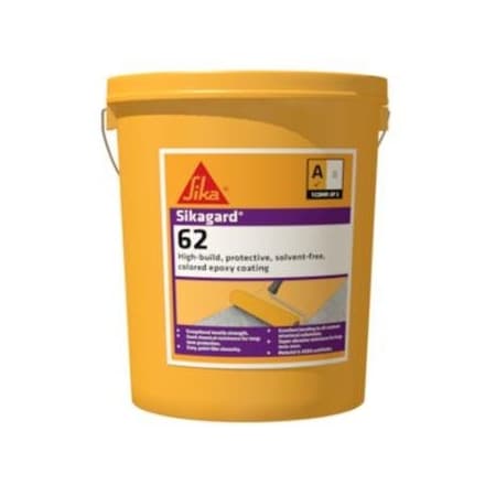 Sika Sikagard 62 High-Build, Protective, Solvent-Free, Colored Epoxy Coating, Gray, 4 Gallon Units 91032